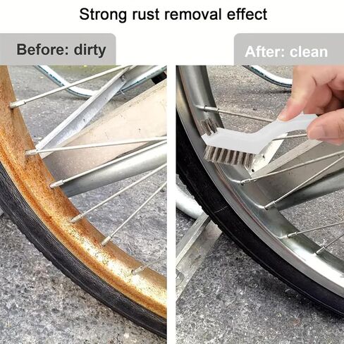 3pcs Wire Brush Set Nylon Brass and Stainless Steel Bristle Brushes with Curved Nonslip Handle for Rust Paint Dirt and Grime Removal Heavy Duty Cleaning Tool 7 Inch White in Kuwait