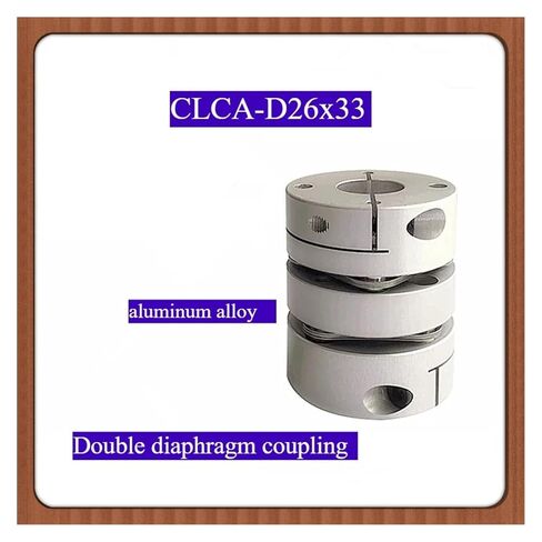 1pc CLCA-D26x33 Double Diaphragm Aluminum Alloy Elastic Coupling For: 26mm x 33mm Stepper Screw Servo Motor Connection, Bore: 5~14mm(12mm to 12mm) in Kuwait