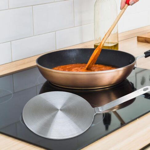 Stainless Steel Heat Conduction Plate Heat Gas Cooker Induction Plate Adapter, 19.5cm in Kuwait