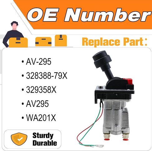 AV295 Power Take Off PTO Switch Dual Valve Air Kit مع Kickout، مجموعة صمام التحكم PTO لمضخة التفريغ، التحكم الهوائي لشاحنة قلابة، متوافق مع 328388-79X 329358X K90 AV-295 in Kuwait