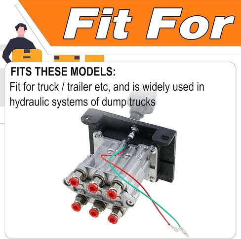AV295 Power Take Off PTO Switch Dual Valve Air Kit مع Kickout، مجموعة صمام التحكم PTO لمضخة التفريغ، التحكم الهوائي لشاحنة قلابة، متوافق مع 328388-79X 329358X K90 AV-295 in Kuwait