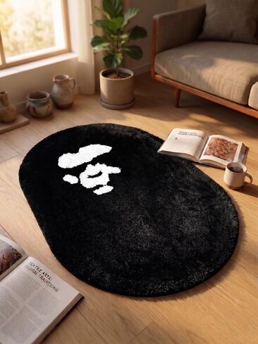 BAPE Rugs 28" W x 20" L (70 x 50 cm), Extra Soft Absorbent Chenille Bath Rugs, Rubber Backing Quick Dry, Machine Washable Bath Mats for Bathroom Bedroom Entryway Kids' Room or Playroom, Blue in Saudi Arabia