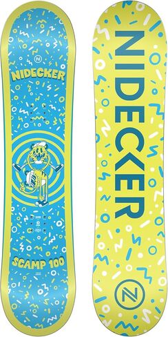 Nidecker Scamp Youth All-Mountain Snowboard - Lightweight Construction, True Twin, Kid-Friendly Flex - Learning, Beginner in Kuwait