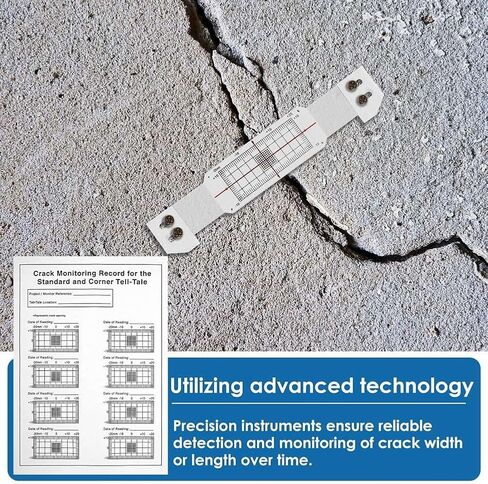 3 Pcs Crack Monitoring Record, Acrylic Corner Tell-Tale Monitor,Tell-Tale Crack Monitoring Device,Measuring Instrument in Kuwait