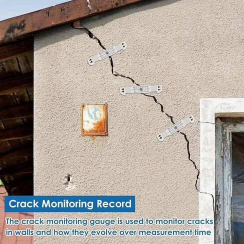 3 Pcs Crack Monitoring Record, Acrylic Corner Tell-Tale Monitor,Tell-Tale Crack Monitoring Device,Measuring Instrument in Kuwait