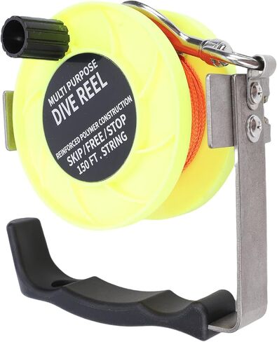 Drfeify Scuba Dive Reel، هيكل ABS والفولاذ المقاوم للصدأ مع خط 150 قدم ومقبض مريح، من أجل انجراف حطام الغوص في كهف الغوص in Kuwait