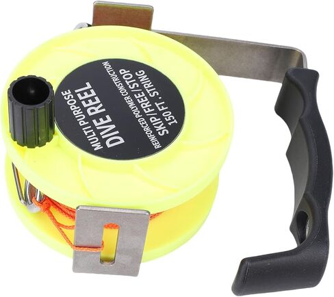 Drfeify Scuba Dive Reel، هيكل ABS والفولاذ المقاوم للصدأ مع خط 150 قدم ومقبض مريح، من أجل انجراف حطام الغوص في كهف الغوص in Kuwait