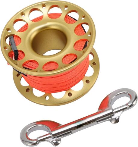 Scuba Diving Reel, 30m Aviation Aluminum Diving Spool with Dual Hook and Float Line Release, for Underwater Exploration Wreck in Saudi Arabia