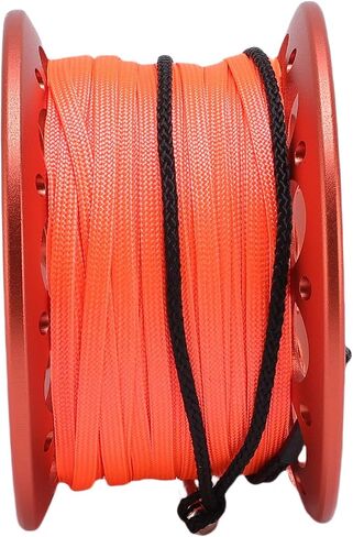 Scuba Diving Reel, 30m Aviation Aluminum Finger Spool with Dual Hook Design and Float Line Release, for Underwater Diving Snorkeling Spearfishing (Orange) in Saudi Arabia