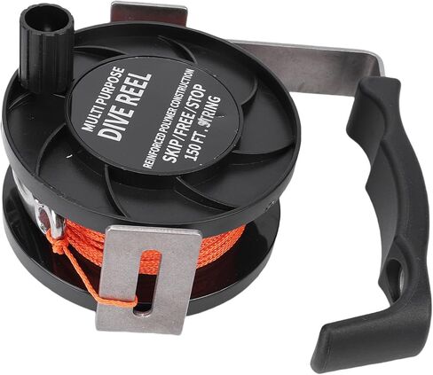 Drfeify Scuba Dive Reel، هيكل ABS والفولاذ المقاوم للصدأ مع خط 150 قدم ومقبض مريح، من أجل انجراف حطام الغوص في كهف الغوص in Kuwait