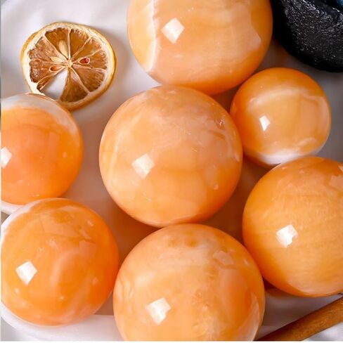Citrine Crystal Ball Sphere for Abundance, Manifestation, and Decor,50~60mm in Kuwait