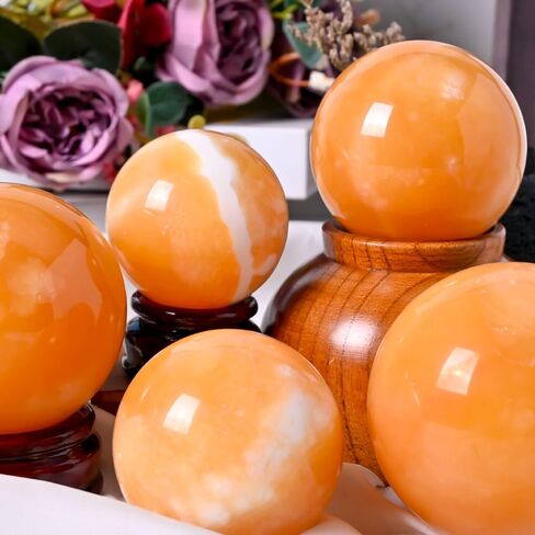 Citrine Crystal Ball Sphere for Abundance, Manifestation, and Decor,50~60mm in Kuwait