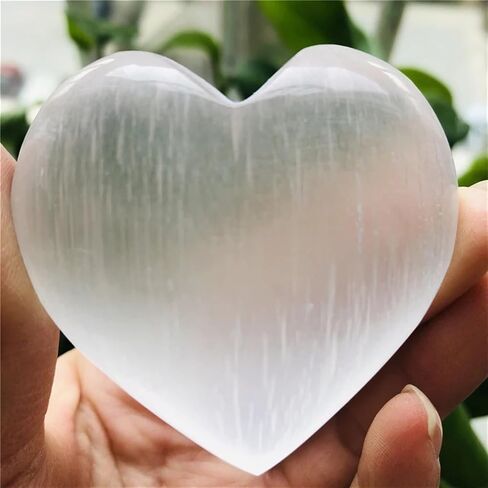 Crystal Selenite Heart Gypsum White Quartz in Kuwait