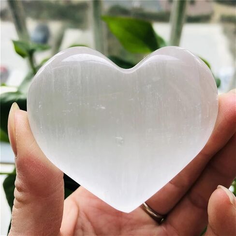 Crystal Selenite Heart Gypsum White Quartz in Kuwait