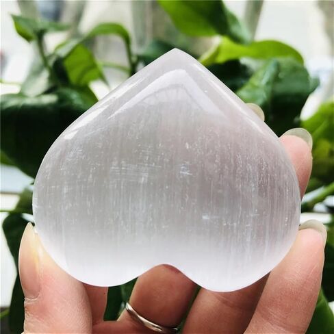 Crystal Selenite Heart Gypsum White Quartz in Kuwait