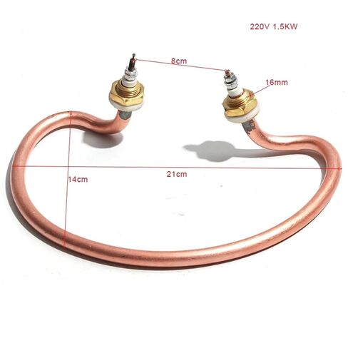 Fermentation Oven Heating Tube Thread 16mm Electric Rod 220V 1.5KW Stainless Steel/Copper 1pc(Silver) in Kuwait