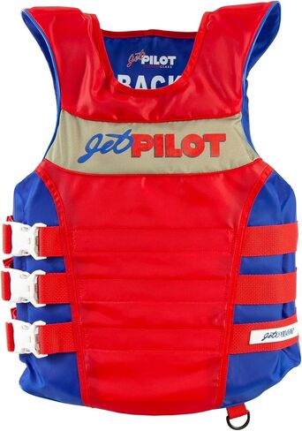 سترة نجاة من النايلون من Jetpilot Vintage Class معتمدة من خفر السواحل الأمريكية PFD. مدخل جانبي للقوارب بـ 3 إبزيم وسترة جت سكي in Kuwait