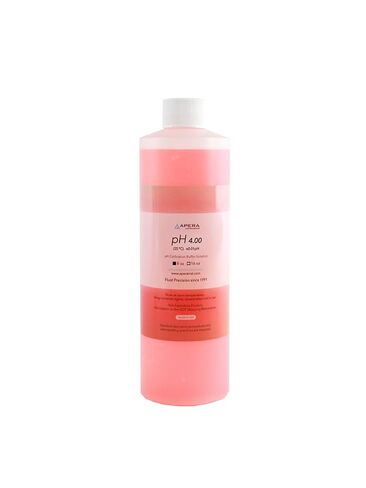 Apera Instruments pH 4.00 Calibration Buffer Solution, 8 oz. Bottle, NIST Traceable, Red (AI1102) in Kuwait