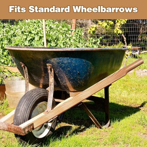 Wheelbarrow Handles Replacement Kit - Heavy Duty Pine Wood Wheelbarrow Replacement Handles - Fits Most Wheelbarrows, Ideal for Garden & DIY Use in Kuwait