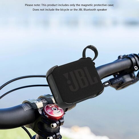 حافظة مغناطيسية متوافقة مع مكبر صوت بلوتوث JBL GO 4، حامل 3 في 1 مع حزام مضاد للانزلاق قابل للإزالة لعربة الجولف، القطب، الدراجة، الدراجة النارية، RV، ATV، ملحقات غطاء مكبر صوت محمول للغاية in Kuwait
