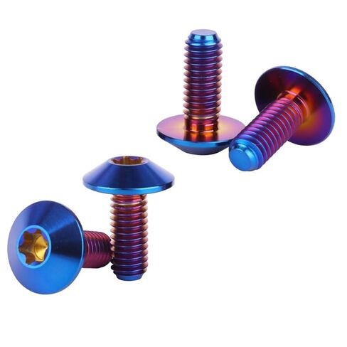 ASIJUNTYECHO 4PCS Titanium Bolts M6 15mm Torx Head Screw for Car Motorcycle Bicycle in Kuwait