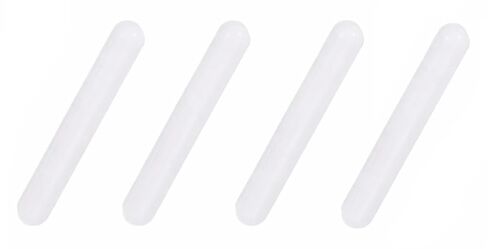 4 قطع من شريط تقليب الخلاط المغناطيسي PTFE، لون أبيض من الفولاذ المقاوم للصدأ مختبر PTFE شريط لوحة التحريك، عصا مغناطيسية للوحة الخلط (8 * 40 مم) in Kuwait