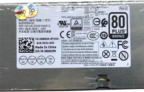 1pc for 3060 5060 7060 260W Power Supply 6 PIN+ 4 PIN B260EBM-00 H7X3F 0H7X3F 52CKC 3YNRJ 8X63N in Kuwait