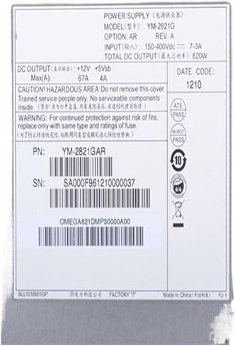 1pc PSU for 3Y 820W Power Supply YM-2821G in Kuwait
