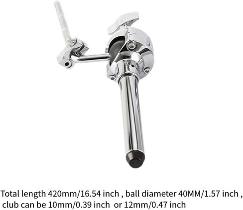 DYNWAVE Single Tom Drum Holder Mount Bracket, 16.54 in Zinc Alloy Mount Arm with 40 mm Ball, for Drum Set and Percussion Stand in Kuwait