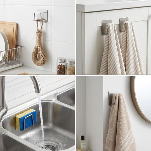 4 Pack Scale Holder for Bathroom Wall | Stainless Steel Bathroom Scale Holder, Adhesive, No-Drill Under Caddy Accessory, For Bathroom in Kuwait
