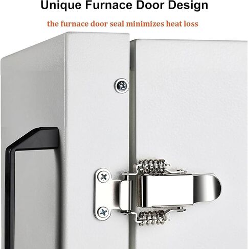 Compact Table-top Electric Kiln, 1150℃ Enclosed Muffle Furnace, 2000W Electric Ceramic Lab Muffle Furnace Burnout Oven, for Pottery Glazing & DIY Projects in Kuwait