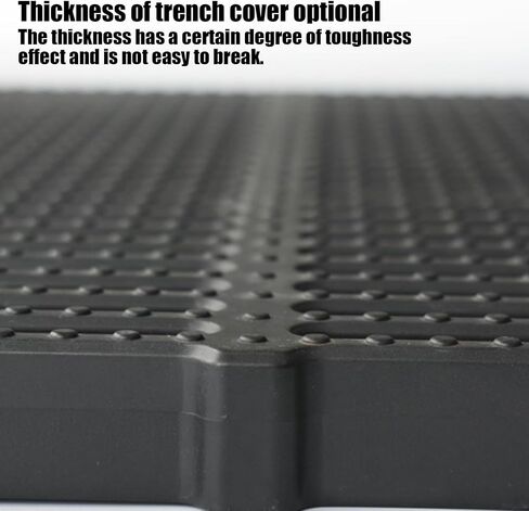 Durable Polymer Drain Grate - Rectangular Outdoor Cover for Garage, Road & Garden - Effectively Blocks Debris & Rainwater, Ideal for Drainage Solutions in Saudi Arabia