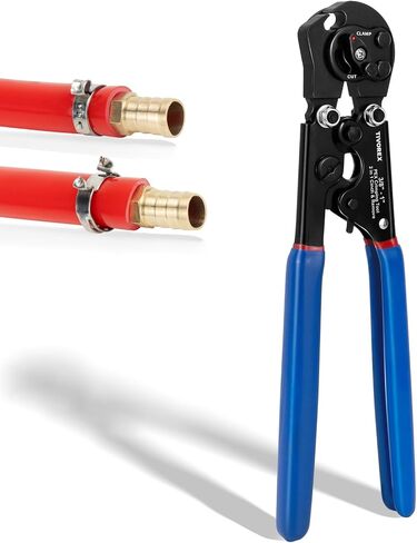 124Pcs 10-Sizes Single Ear Hose Clamps with Ear Clamp Plier, 304 Stainless Steel 7-28.6mm Stepless Crimp Cinch Rings Assortment Kit for Automotive, Home Appliance, Pipe, Fuel Line, Outdoor & Plumbing in Kuwait