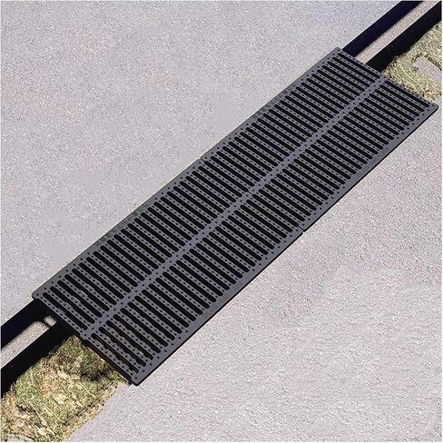 Non-Slip Polymer Resin Drainage Grate Cover for Pool, Driveway & Patio - Durable Trench Drain Grille (L 50cm x W 25cm x H 2cm) for Outdoor Use in Kuwait