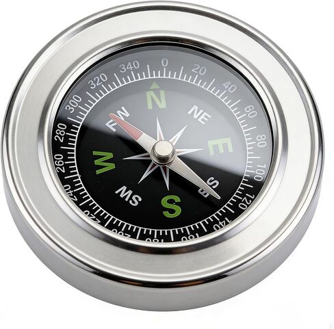 Camping Survival Compass Stainless Compass Kids Compass for Hiking Camping Hunting Outdoor Military Navigation Tool in Kuwait