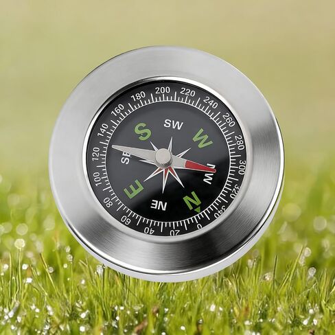 Camping Survival Compass Stainless Compass Kids Compass for Hiking Camping Hunting Outdoor Military Navigation Tool in Kuwait