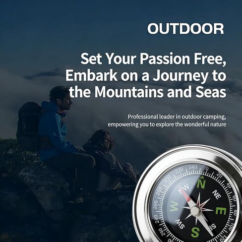 Camping Survival Compass Stainless Compass Kids Compass for Hiking Camping Hunting Outdoor Military Navigation Tool in Kuwait