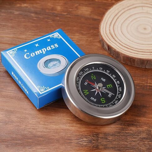 Camping Survival Compass Stainless Compass Kids Compass for Hiking Camping Hunting Outdoor Military Navigation Tool in Kuwait