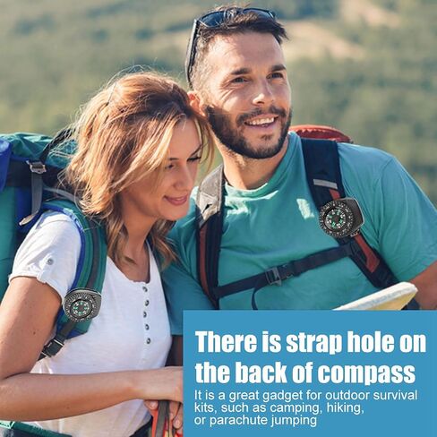 Watch Band Compass, 2pc Button Compass for Watch Band Survival Mini Pocket Compass Detachable Slip Slide Navigation Wrist Compass for Outdoor Hiking, Camping, Boating in Kuwait