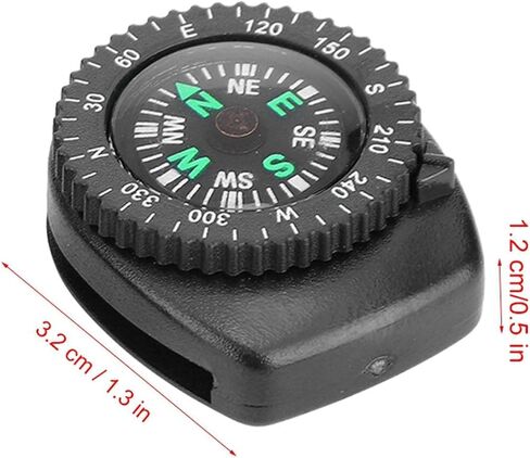 Watch Band Compass, 2pc Button Compass for Watch Band Survival Mini Pocket Compass Detachable Slip Slide Navigation Wrist Compass for Outdoor Hiking, Camping, Boating in Kuwait