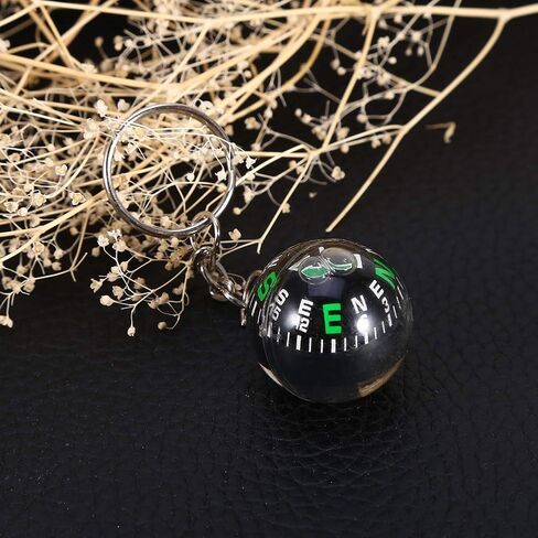 Compass Keychain, Liquid Filled Floating Dial Ball Compass with Bearing for Quick Movement Easy to Read Durable Acrylic Material for Hiking Camping Travel Outdoor Activities in Kuwait