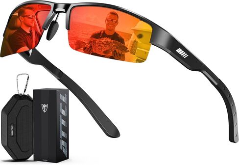 ATTCL Men's Polarized Sunglasses, UV400 Protection, Rectangle Metal Glasses for Driving, Fishing, Golf, Cycling in Saudi Arabia