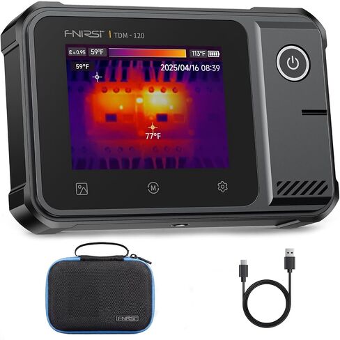 FNIRSI TDM-120P 2-in-1 Thermal Imaging Multimeter, 19999 Counts Digital Multimeter TRMS & 120x90 IR Resolution Thermal Camera, Infrared Imager with 2.8" Touchscreen for HVAC, Electrical & Auto Repair in Kuwait