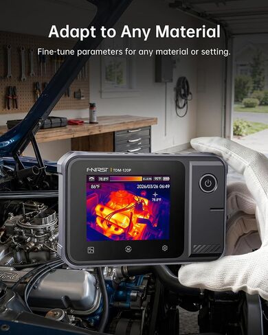 FNIRSI TDM-120P 2-in-1 Thermal Imaging Multimeter, 19999 Counts Digital Multimeter TRMS & 120x90 IR Resolution Thermal Camera, Infrared Imager with 2.8" Touchscreen for HVAC, Electrical & Auto Repair in Kuwait