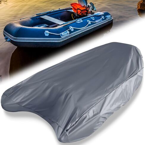 Mindsoft UV Resistant Inflatable Dinghy Boat Cover, Waterproof 420D Marine Grade Fade and Tear Resistant for Inflatable Boat Cover (Fit 9-10 ft) in Kuwait