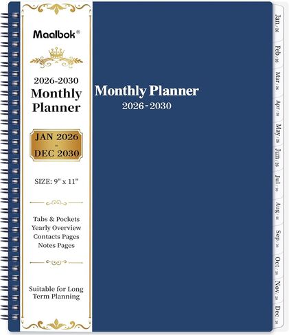 2025-2030 Monthly Planner/Calendar - Jul 2025 - Jun 2030, 5 Year Planner with Tabs, 6.4" x 8.5", 60 Monthly Calendar, Two-Side Pocket, 9 Notes Pages, Suitable for Long-Term Planning - Green in Saudi Arabia