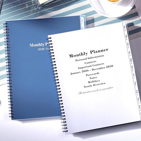2025-2030 Monthly Planner/Calendar - Jul 2025 - Jun 2030, 5 Year Planner with Tabs, 6.4" x 8.5", 60 Monthly Calendar, Two-Side Pocket, 9 Notes Pages, Suitable for Long-Term Planning - Green in Saudi Arabia