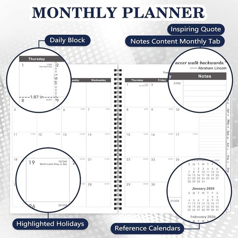 2025-2030 Monthly Planner/Calendar - Jul 2025 - Jun 2030, 5 Year Planner with Tabs, 6.4" x 8.5", 60 Monthly Calendar, Two-Side Pocket, 9 Notes Pages, Suitable for Long-Term Planning - Green in Saudi Arabia