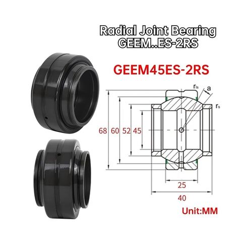 1 قطعة GE50HO-2RS GEEM50ES-2RS 50X75X43 سميكة ذاتية التشحيم شعاعي مشترك تحمل واحد مشقوق in Kuwait