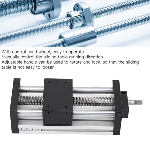 Manual Linear Sliding Table, 100mm Stroke Slide Linear Stage, Dual-Axis Alloy Rail with Hand Wheel, 10mm Reserved Protection for Precision Lab Positioning in Kuwait